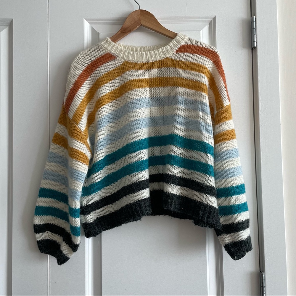 Dreamers Striped Cropped Sweater